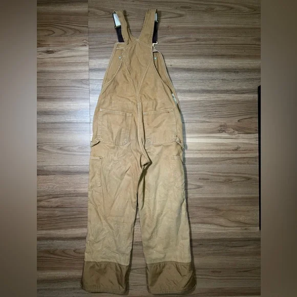 Vintage Carhartt Insulated Canvas Duck Bib Overalls - Picture 2 of 8